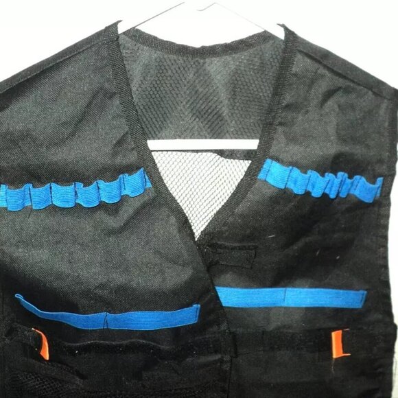 Blasters & Nerf Dart Guns Kids Tactical Jacket Adjustable One Size Black - Picture 2 of 4